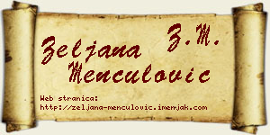 Željana Menčulović vizit kartica